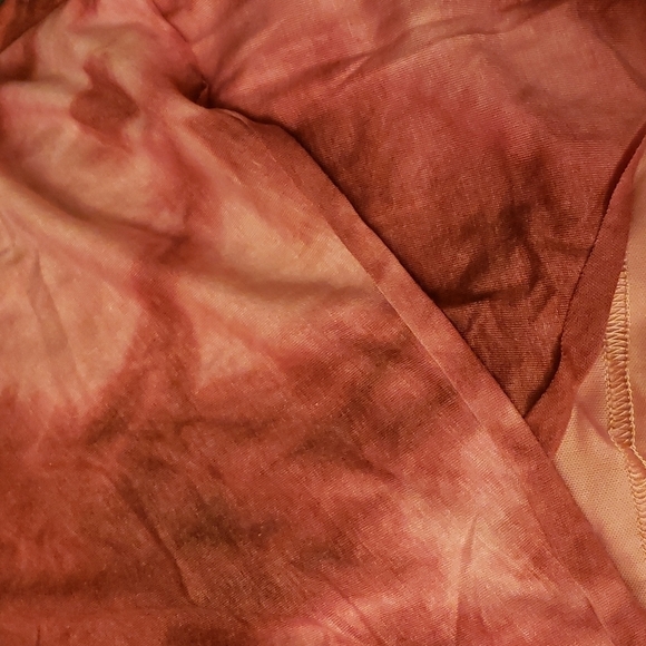 Kirundo Ruched Elegant Bodycon Long Sleeve Wrap Pink Tie-Dyed Dress Size S - Picture 5 of 6